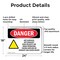 Signmission Hot Surface Sign, 18 in H x 24 in W, Aluminum, Hot Surface! Hot Exhaust! High OS-2PACK-DS-A-1824-L-2185 - alternate 3